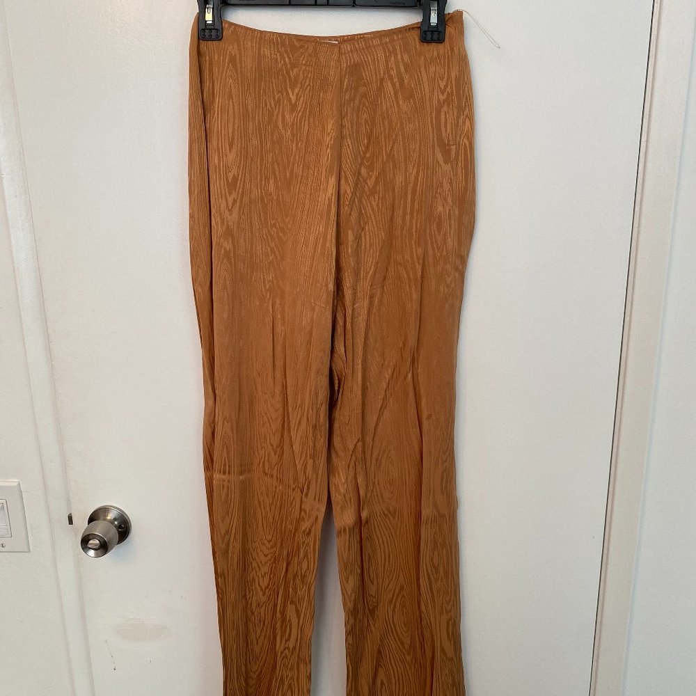 Significant Other-Size 4 Orange silk pants.